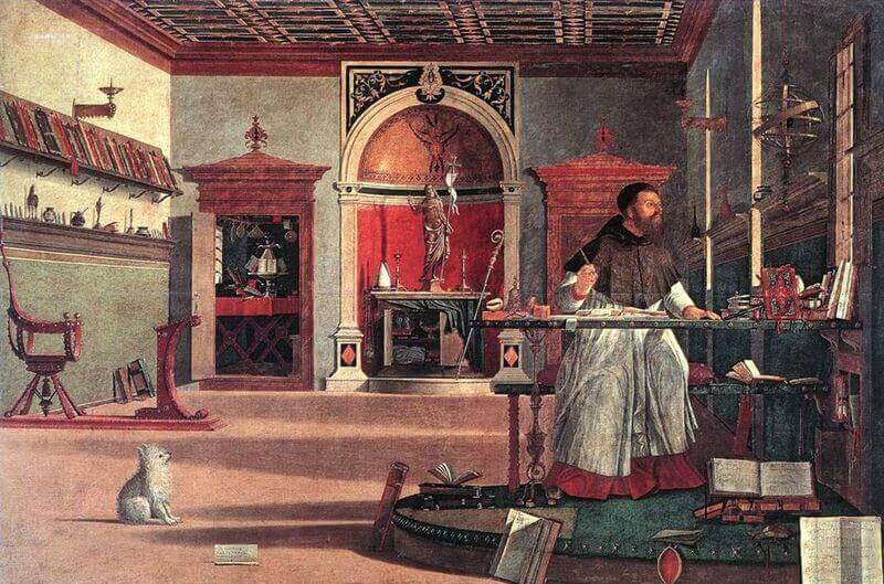 Vittore Carpaccio: Szent Ágoston a stúdióban, wikimedia commons