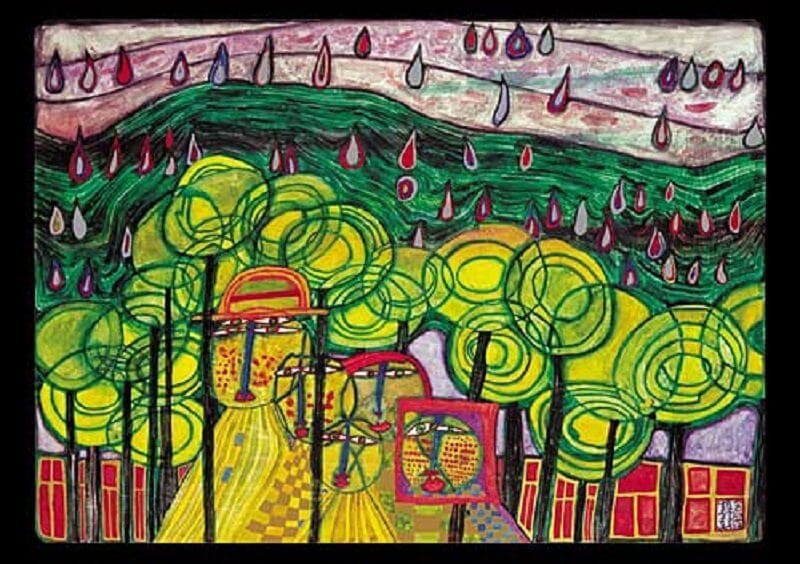 Friedensreich Hundertwasser: Messze tőlünk esik, wikiart.org 