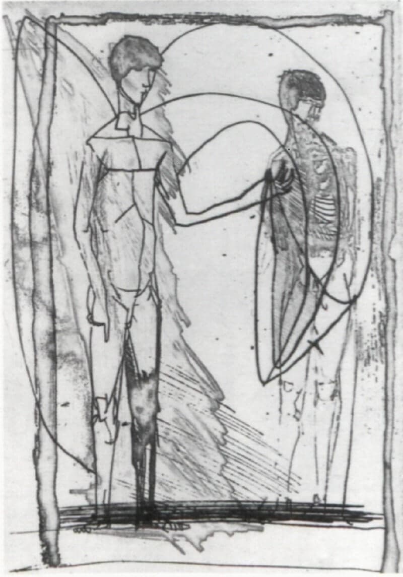 Kondor Béla: Blake és az angyal, bq.blakearchive.org 