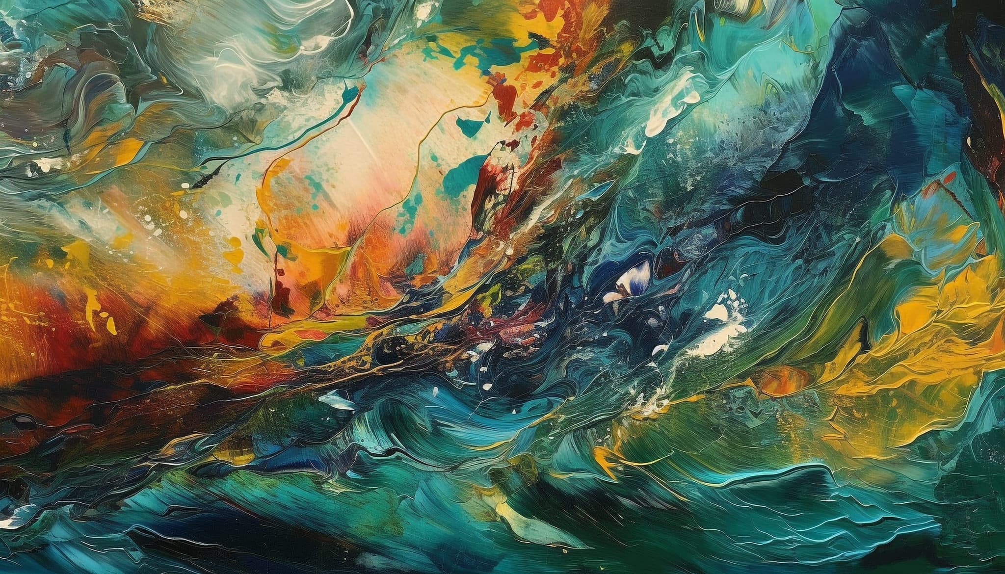 vecteezy vibrant colors mix in abstract acrylic painting generated by ai 24714747 581