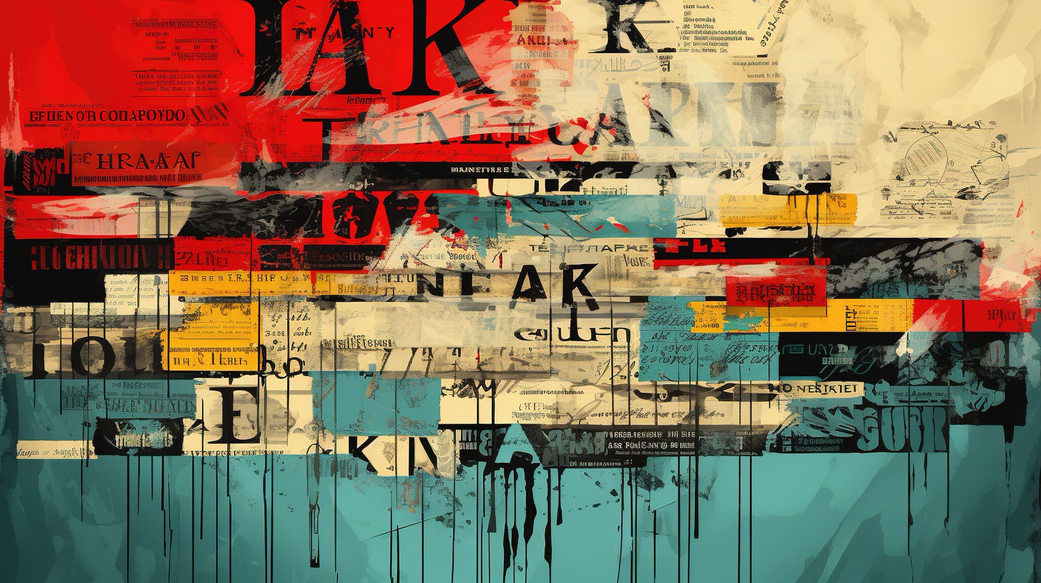 vecteezy generative ai random collage of paper pieces and words 33034113 761