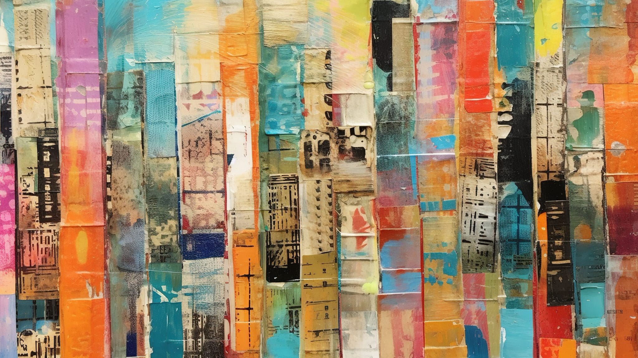 vecteezy generative ai vintage grunge colorful collage background 28581194 517