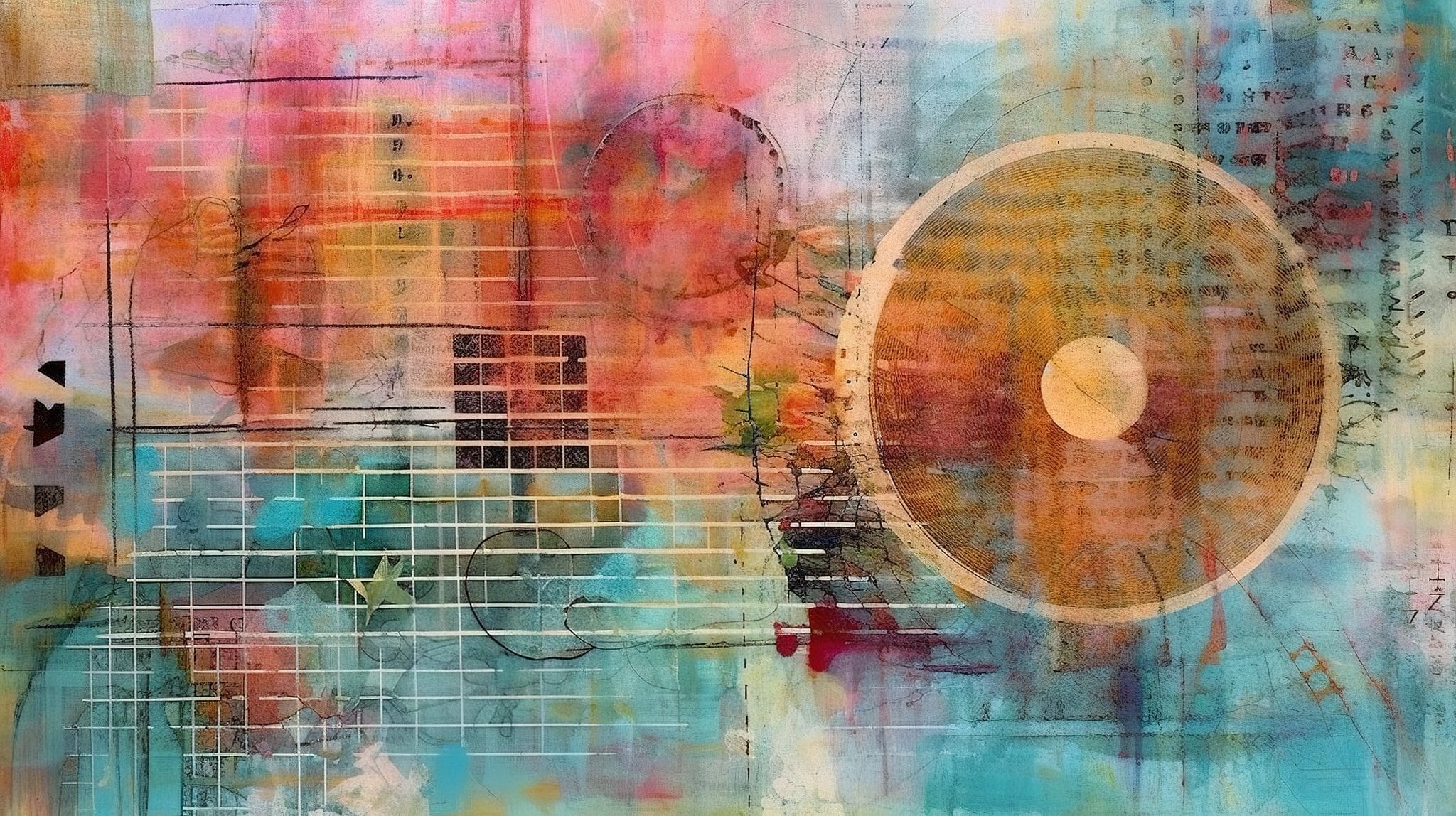 vecteezy generative ai vintage grunge colorful collage background 28581195 571