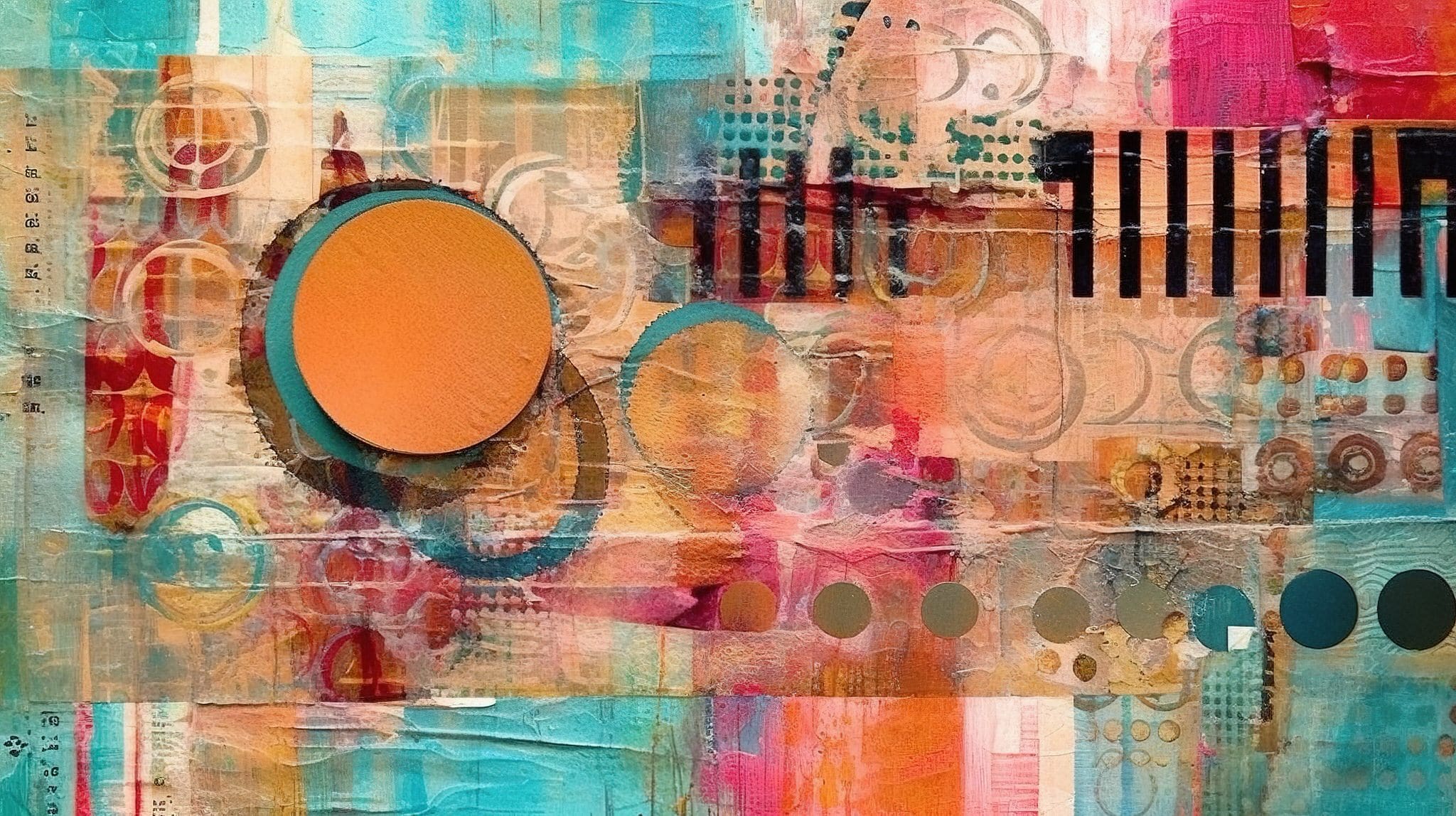 vecteezy generative ai vintage grunge colorful collage background 28581196 87