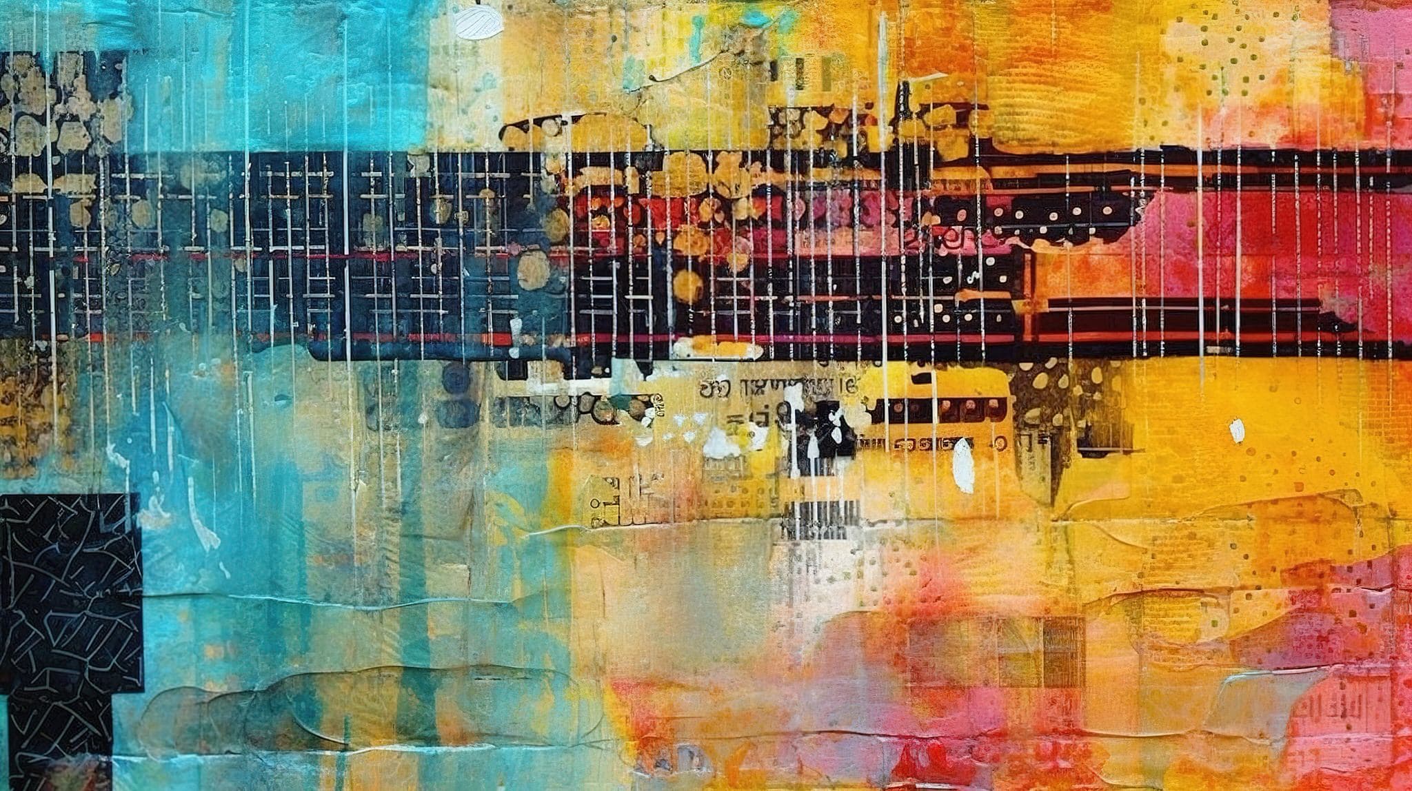 vecteezy generative ai vintage grunge colorful collage background 28581198 121