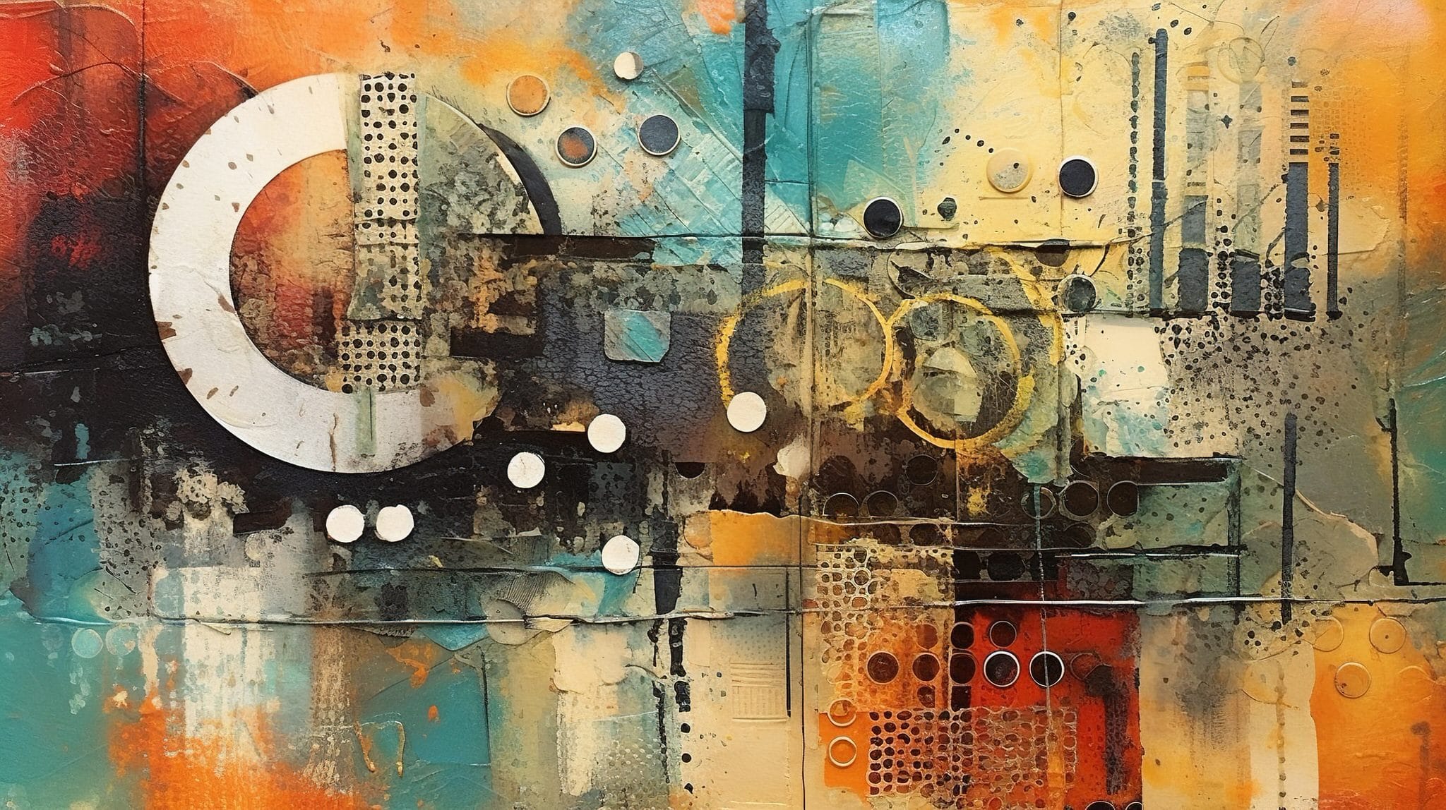 vecteezy generative ai vintage grunge colorful collage background 28581201 553