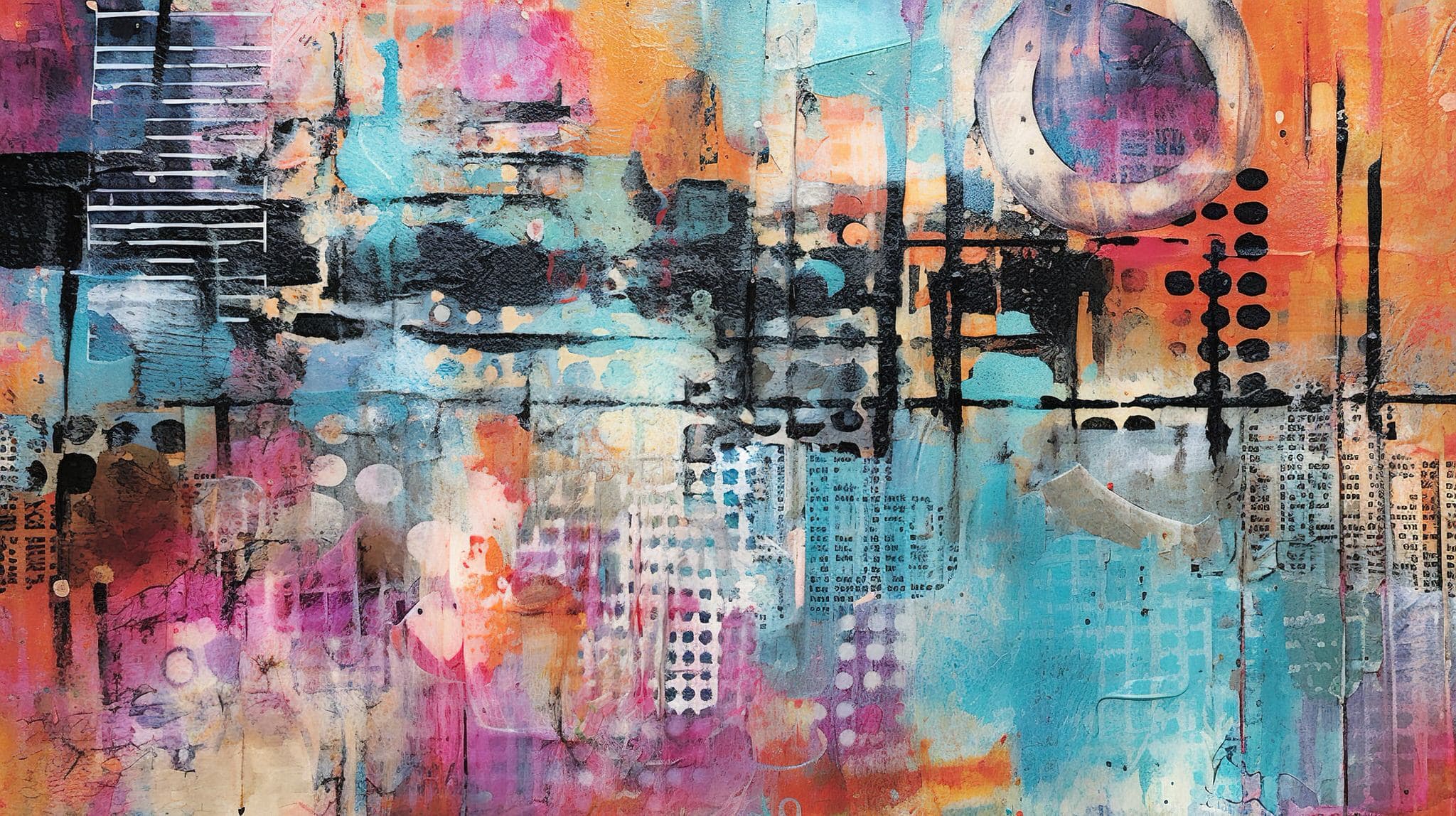 vecteezy generative ai vintage grunge colorful collage background 28581206 224