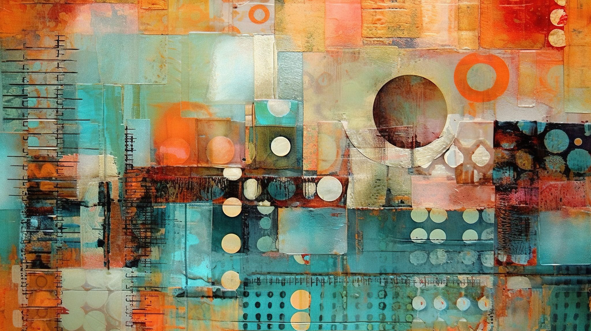 vecteezy generative ai vintage grunge colorful collage background 28955882 354