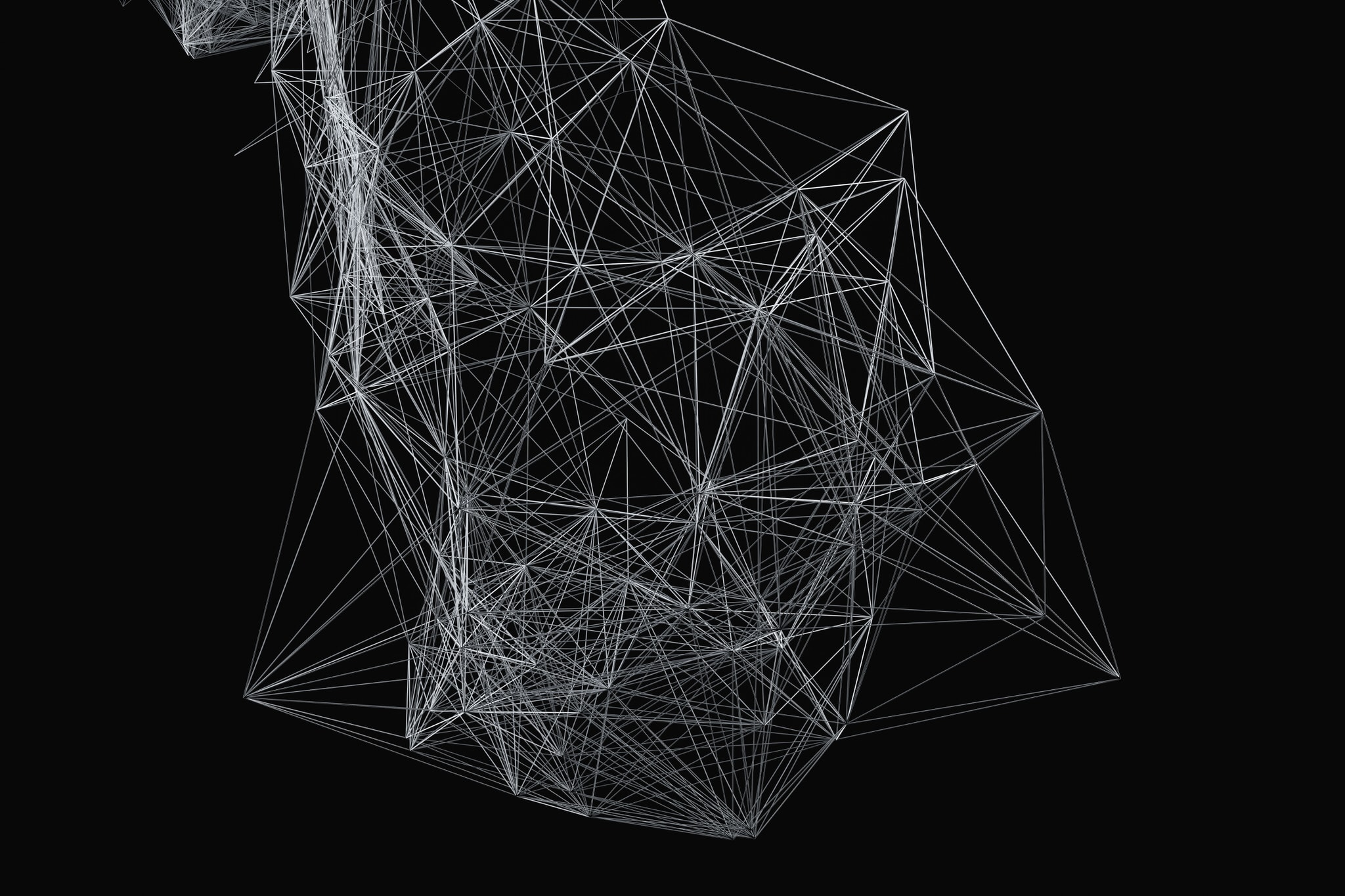 vecteezy technological structure lines with black background 3d 27885074