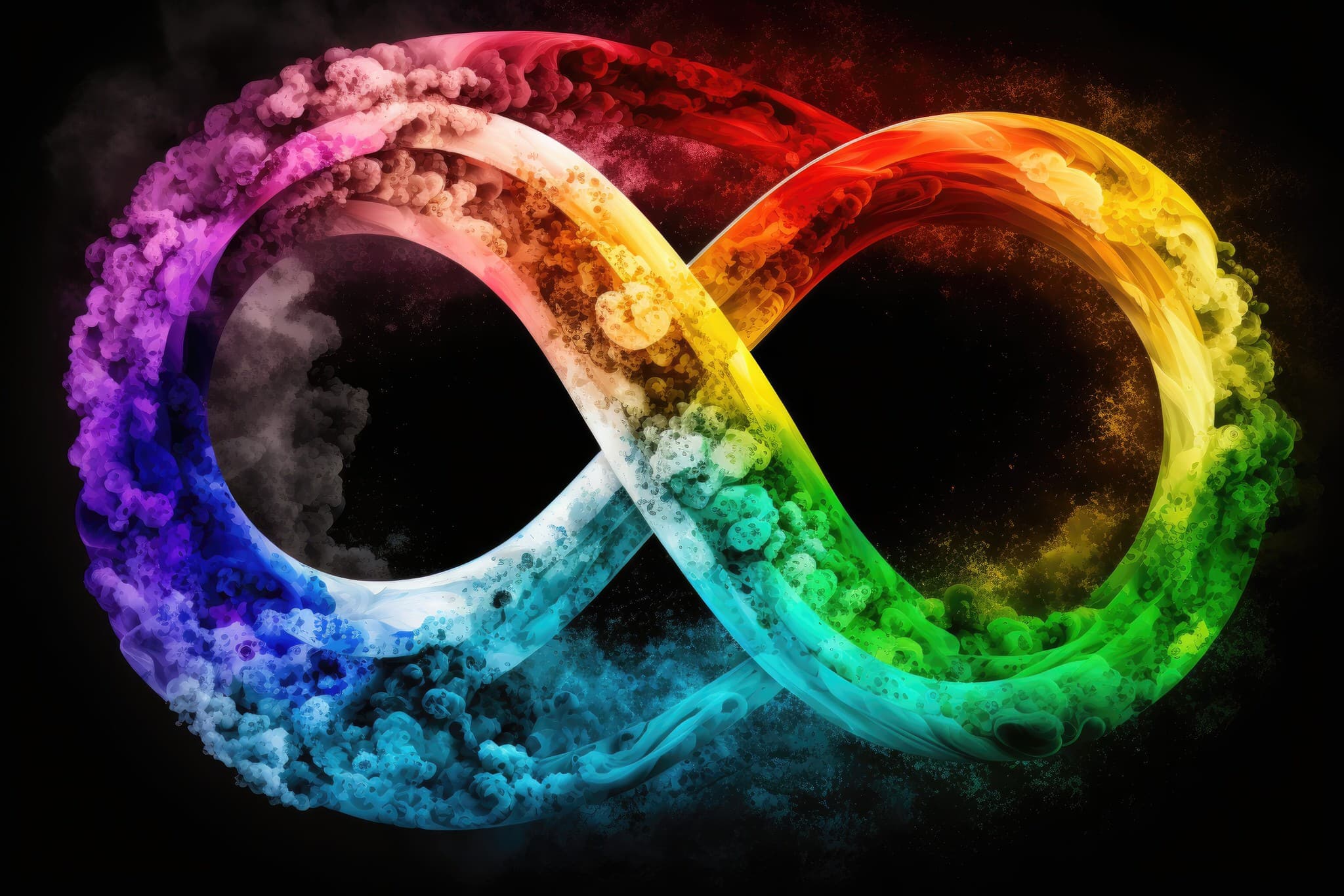 vecteezy ai generated symbol infinity of eternity in rainbow colors 22033105