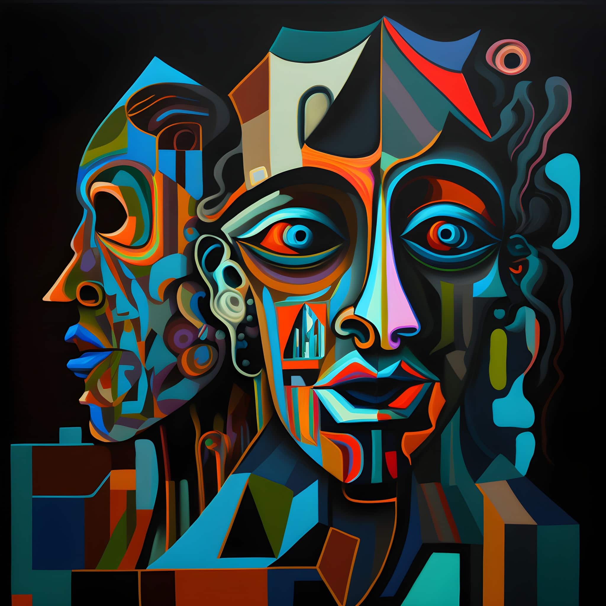 vecteezy abstract human oil paintings for wall decor modern art women 24009287