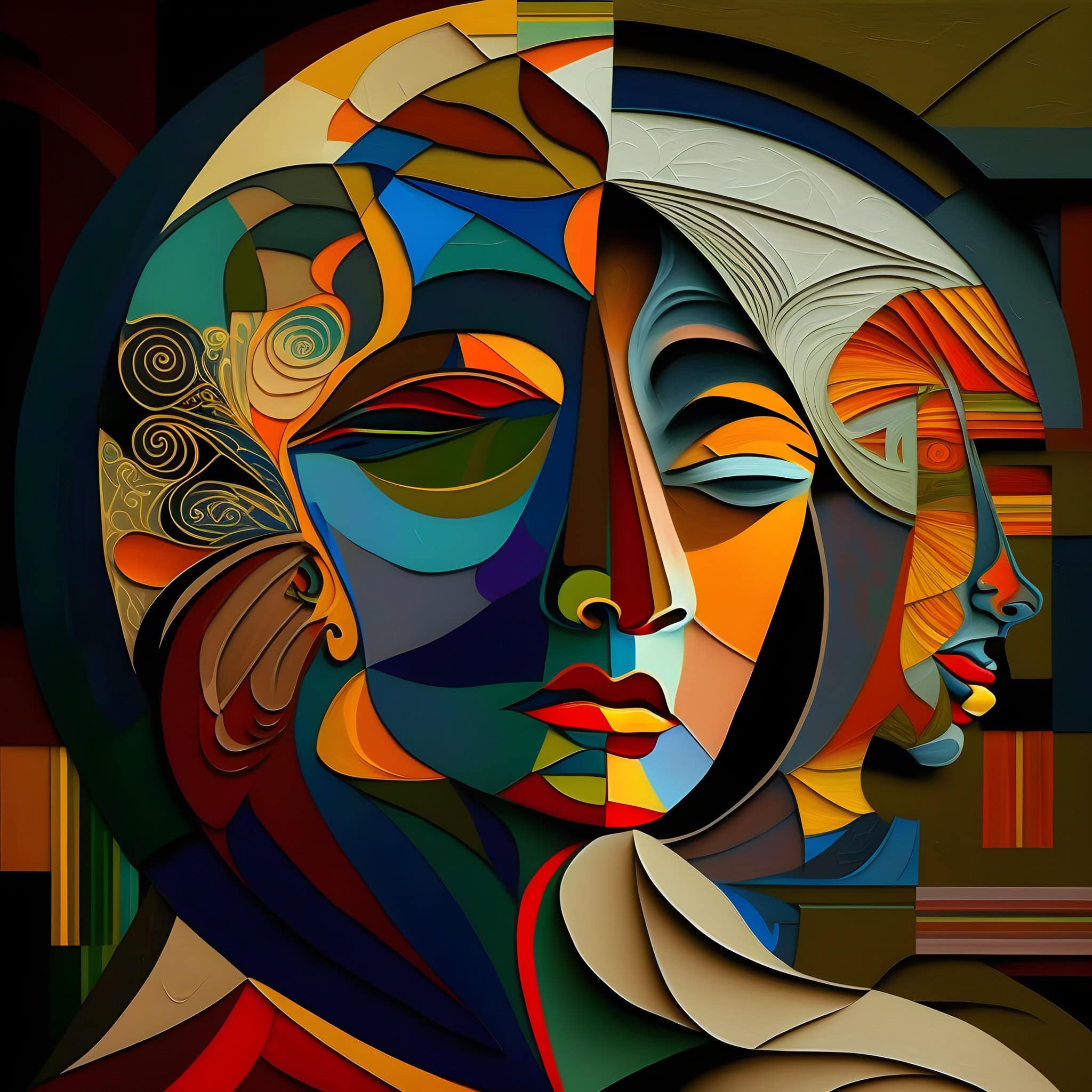 vecteezy abstract human oil paintings for wall decor modern art women 24009392
