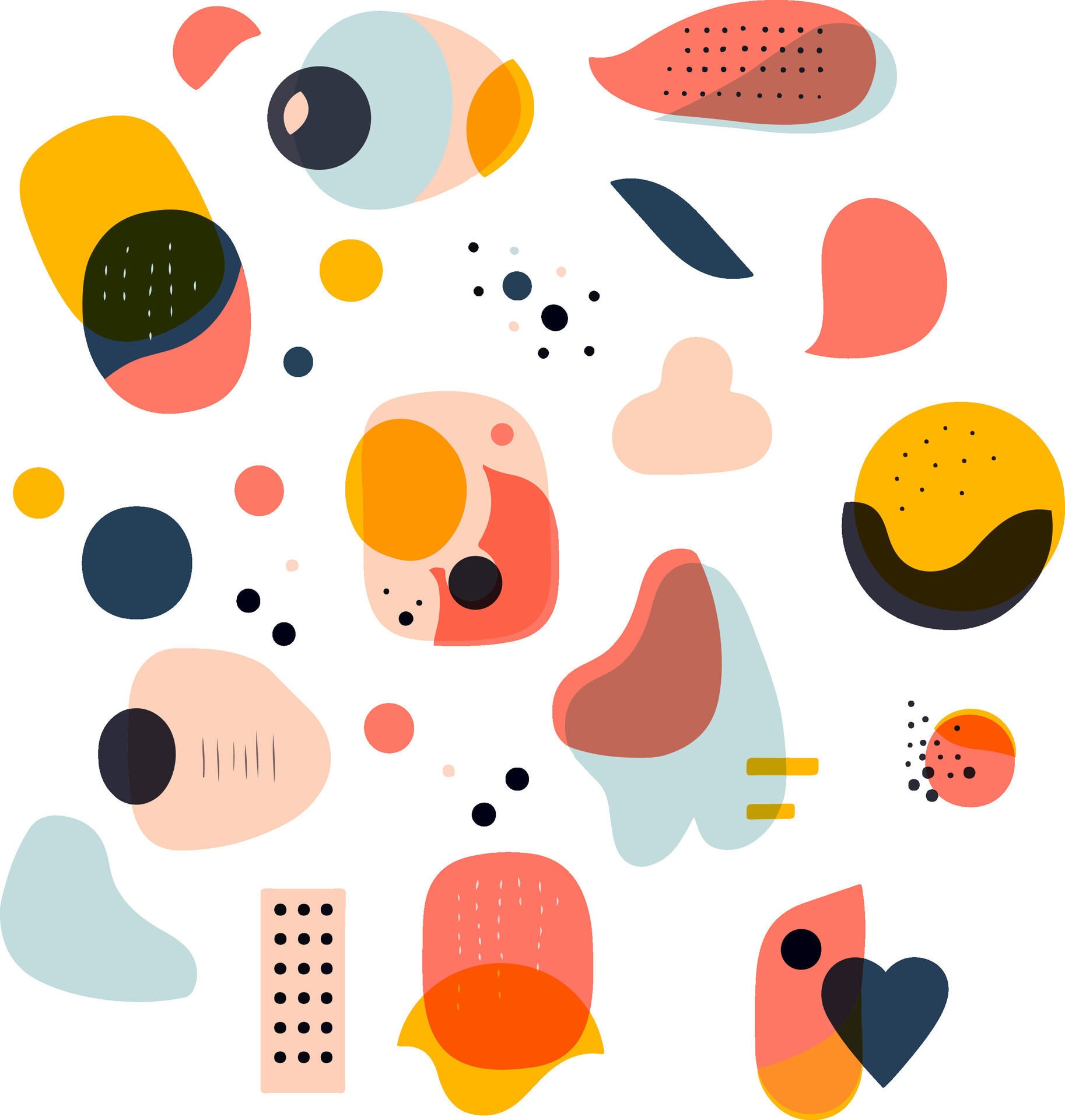 vecteezy abstract risograph textures and shapes set on white background 35549240