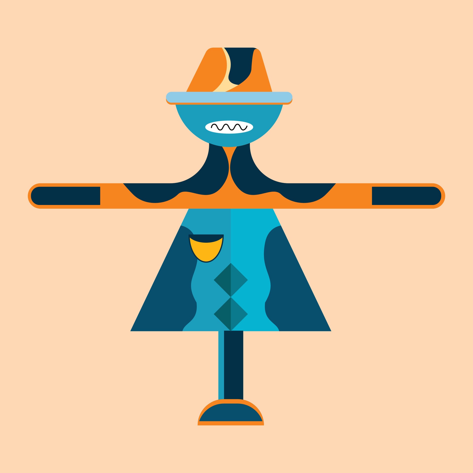 vecteezy scarecrow icon cartoon scarecrow icon for web design 50103383