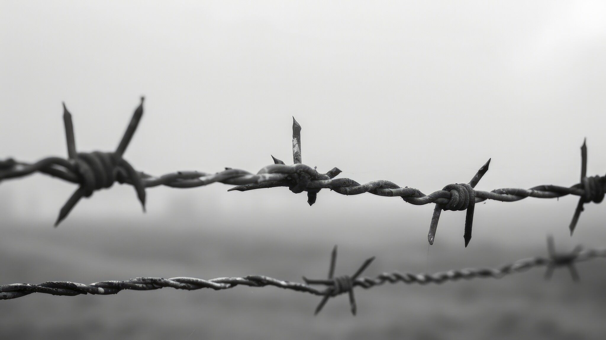 vecteezy black and white of barbed wire 47462555