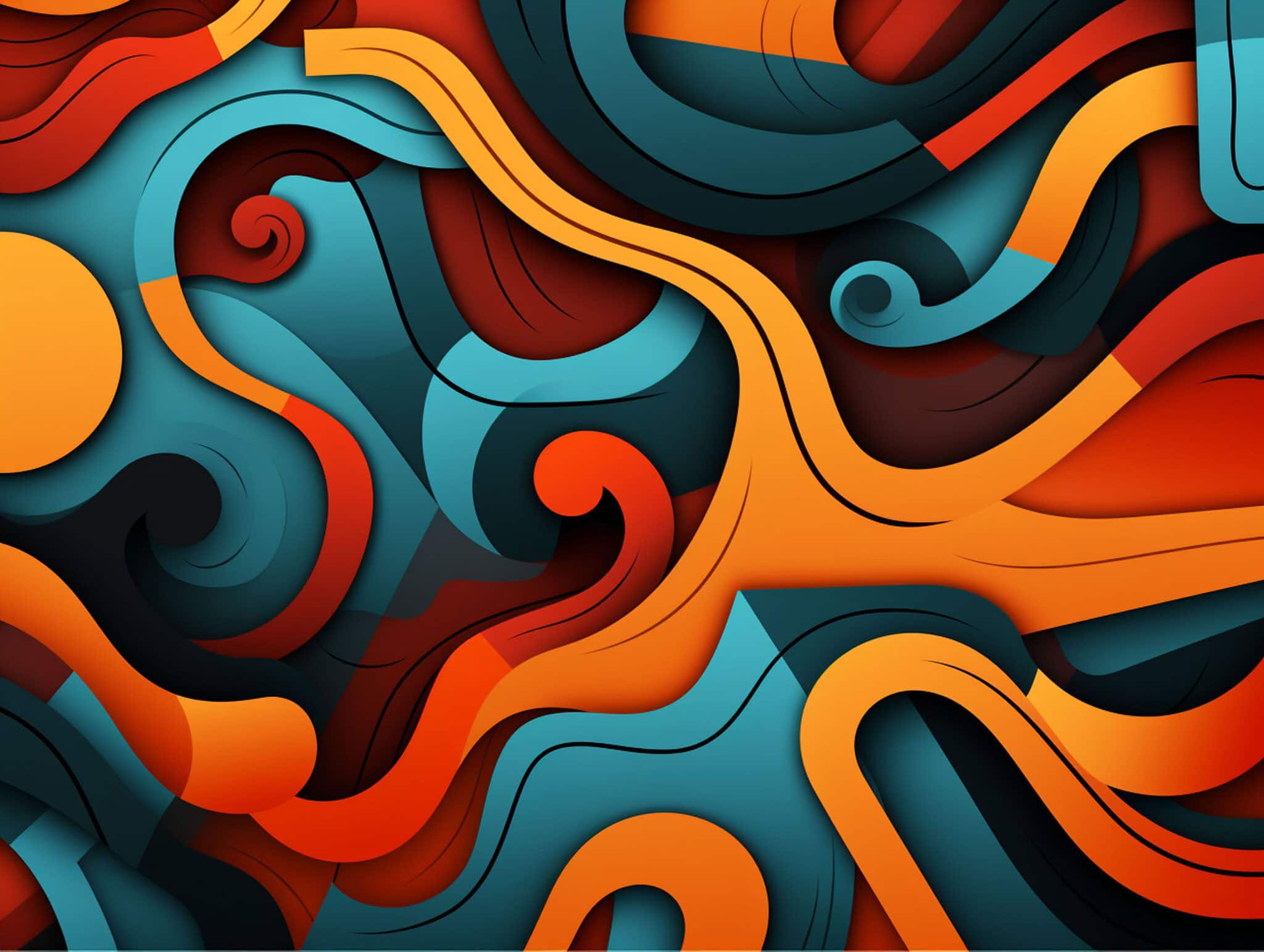 vecteezy colorful wavy background digital art illustration generated ai 29550783
