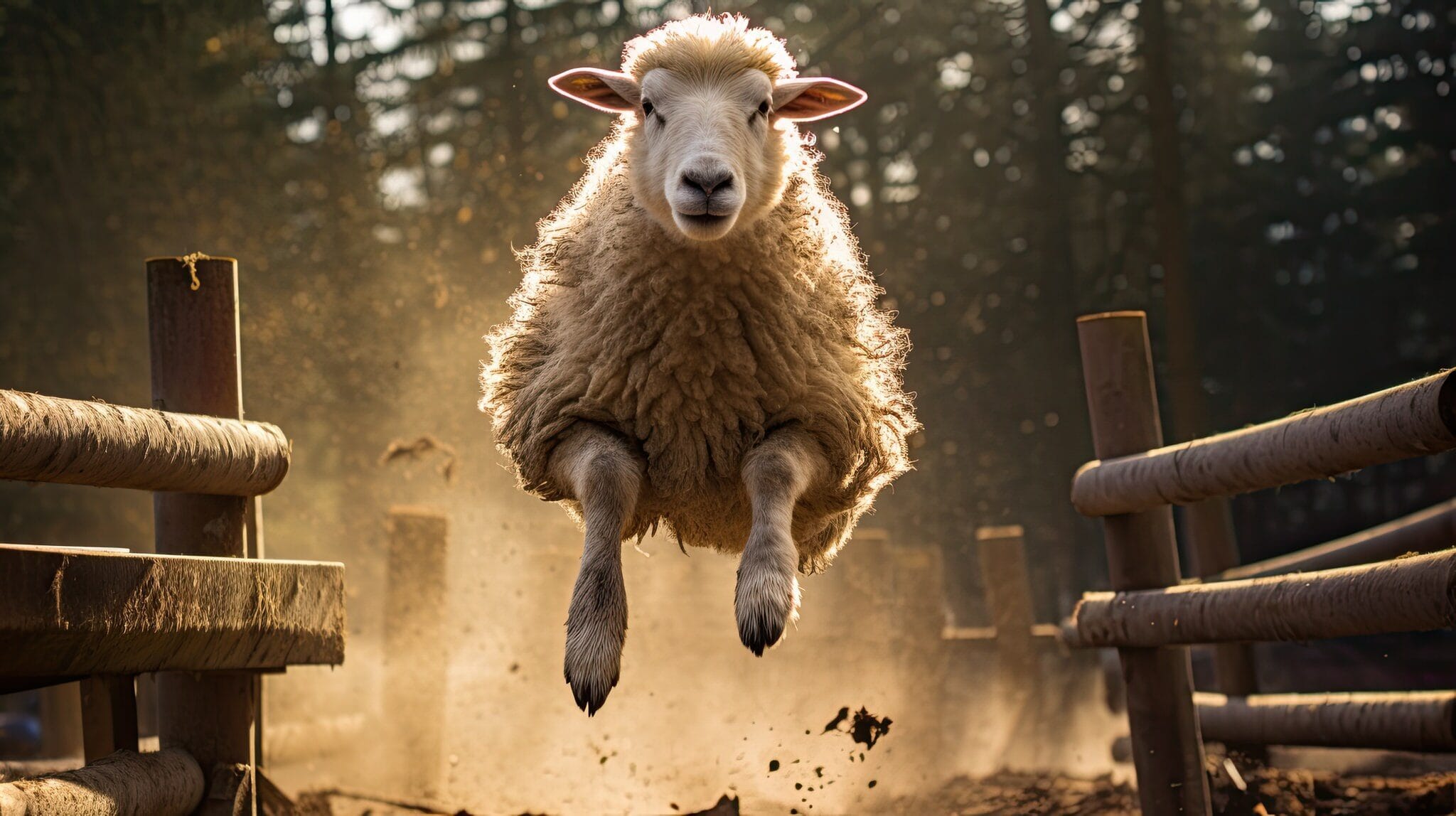 vecteezy portrait woolly sheep in the farm ai generative 30745363