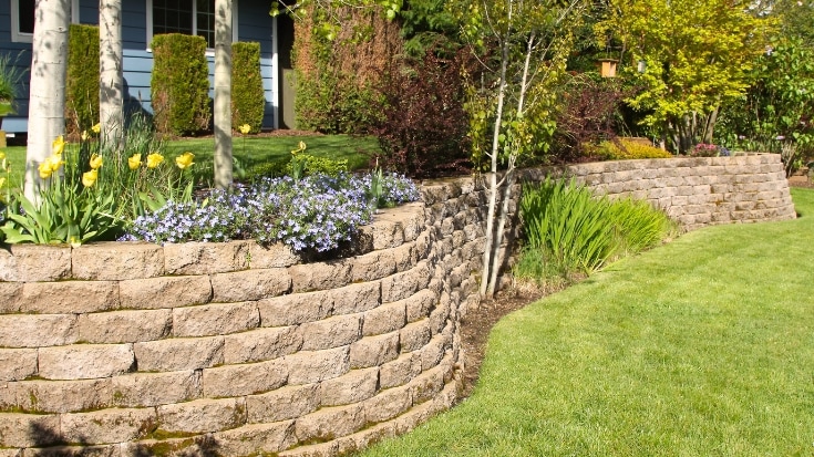 landscape stone wall