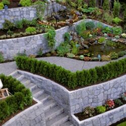 luxury sloped backyard retaining wall luxury sloped backyard retaining wall