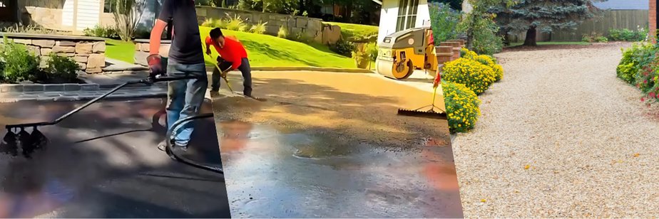 Oil and stone installation process Oil and stone installation process