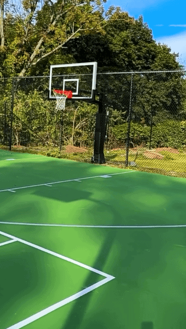Basketball court backyard project
