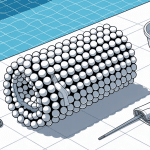 Illustration montrant comment coudre une bâche à bulle de piscine avec outils