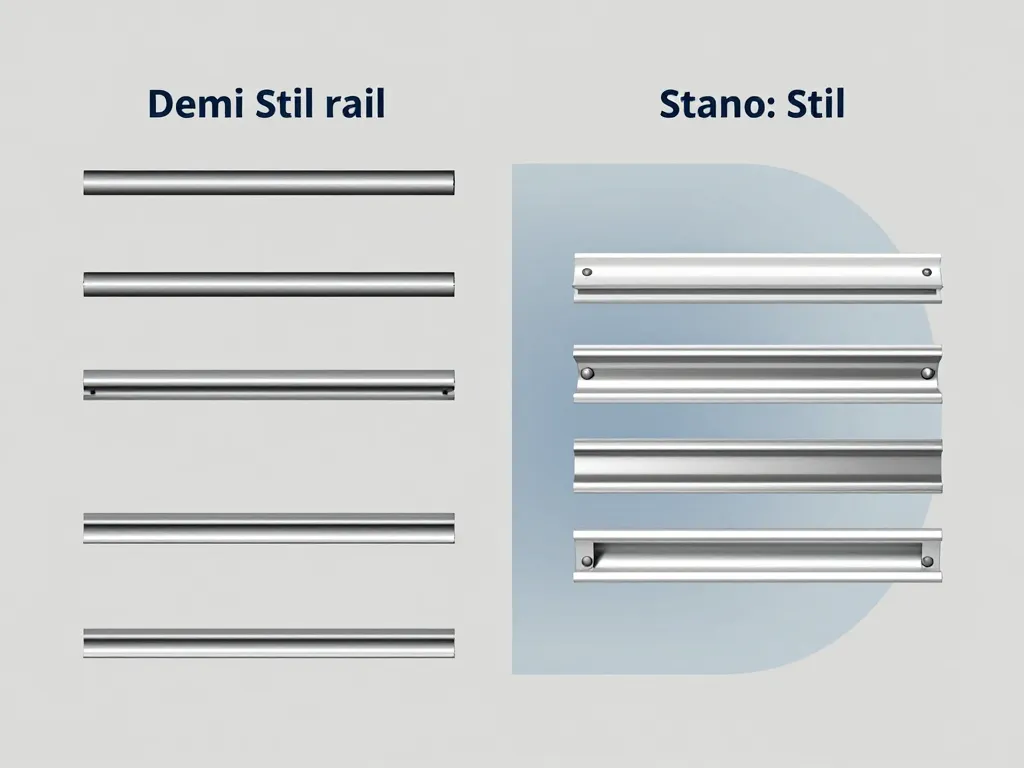Diagramme profils placo demi stil dans cloison
