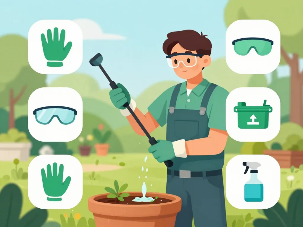 Mélange sécurisé dosage roundup pour 5 litres d'eau équipement jardinier
