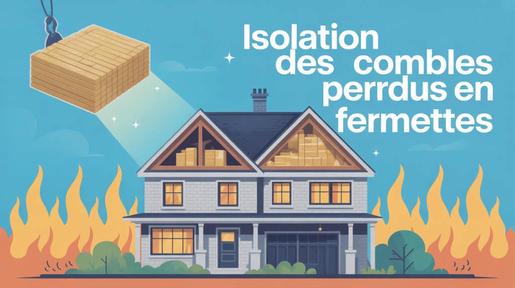 illustration coupe isolation combles perdues fermettes