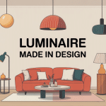 illustration luminaire made in design dans salon moderne