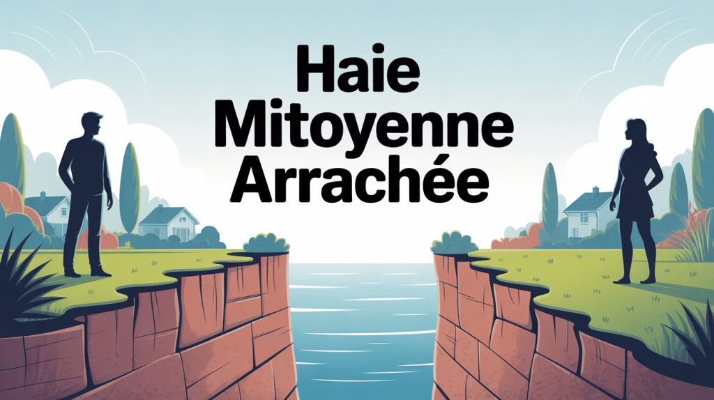 mon voisin a enlevé la haie mitoyenne illustration vectorielle moderne