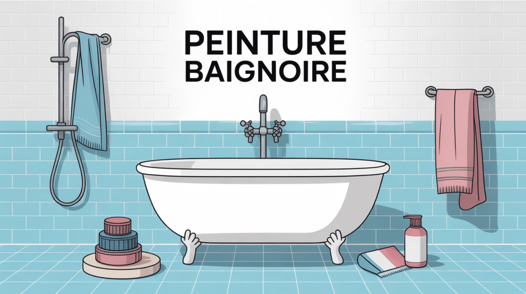 peindre baignoire avis illustration salle de bains moderne
