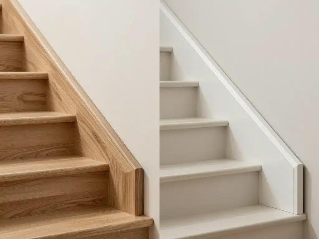 différents types de plinthe pour escalier sur marches