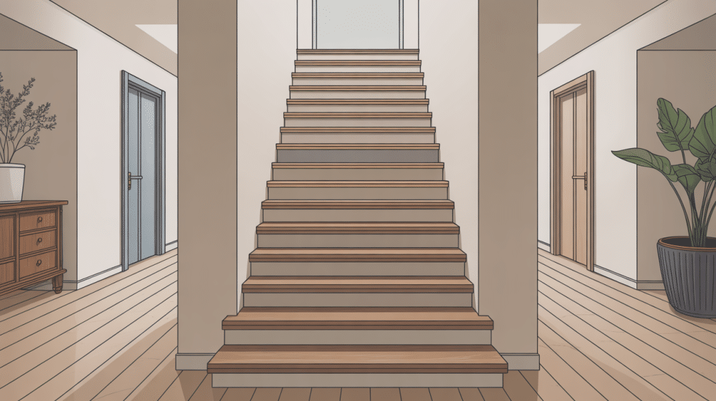 illustration plinthe pour escalier avec divers matériaux