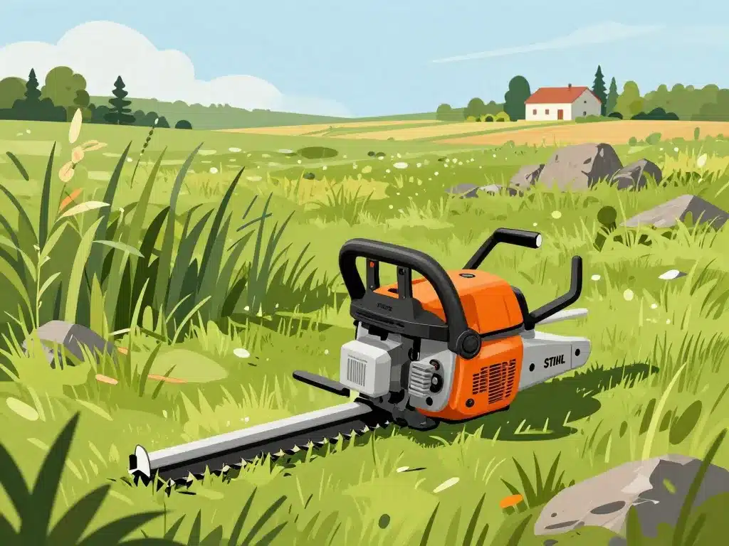 scène d’utilisation sthil fs 120 sur terrains adaptés