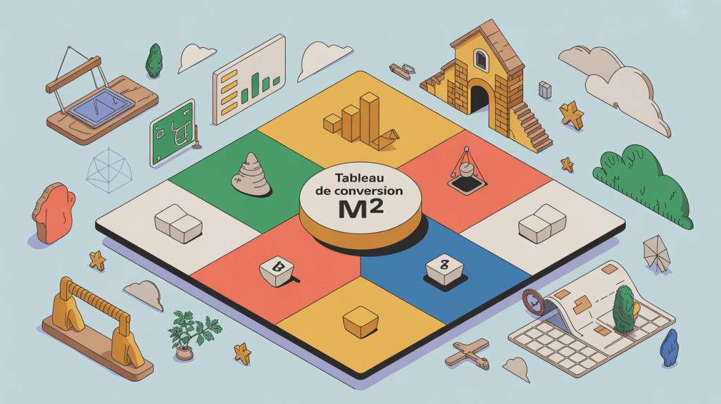 image tableau de conversion m2 pédagogique