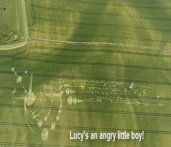 When Lucifer finds out it is I he attacks the image. I still cannot read his gibberish.