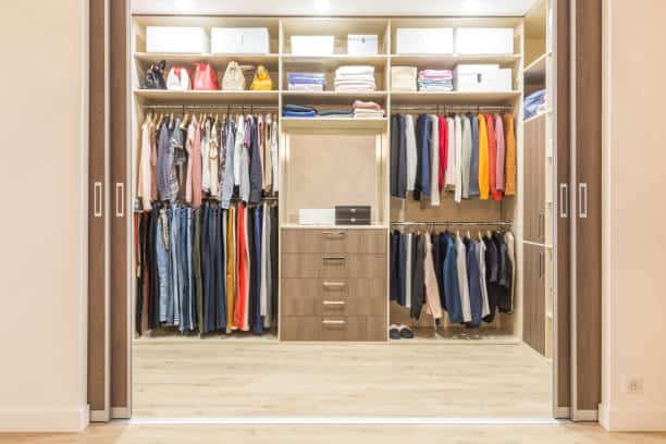 Transform Your Space - Wardrobe Design Ideas NZ 2026 5 Wardrobe layout with allocated zones for long and short clothing
