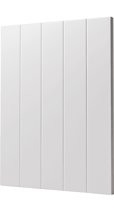 White thermofoil shaker-profile cabinet door sample