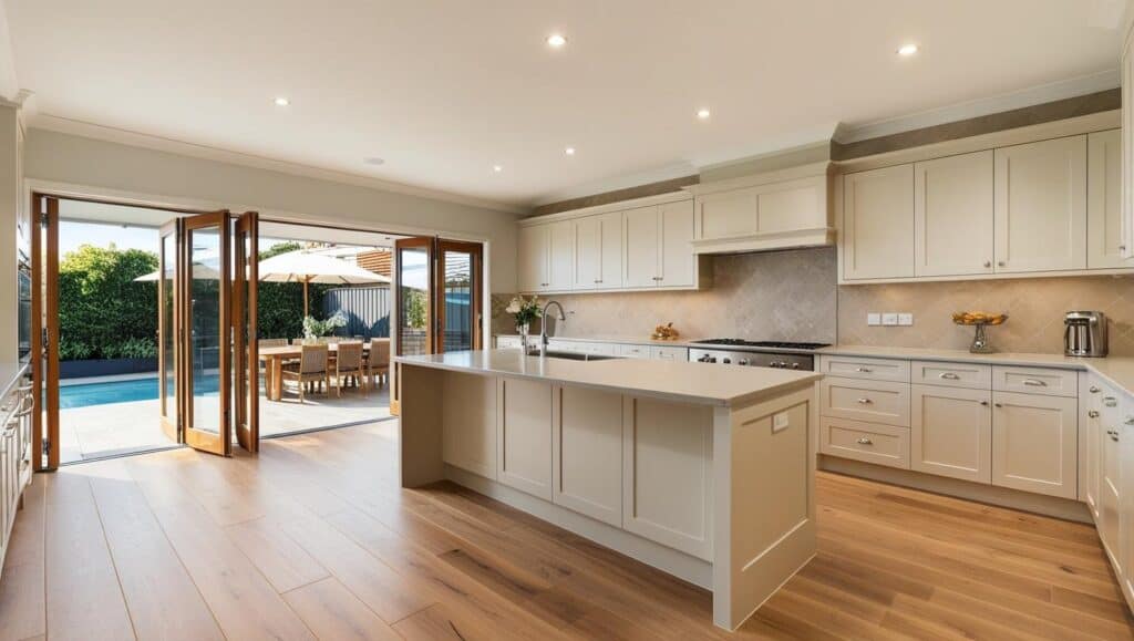 Open plan kitchen design auckland