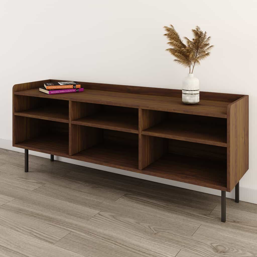 Mueble de madera a medida, diseñado por Los Palos Taller de Muebles, con un estilo moderno y funcional para espacios elegantes.