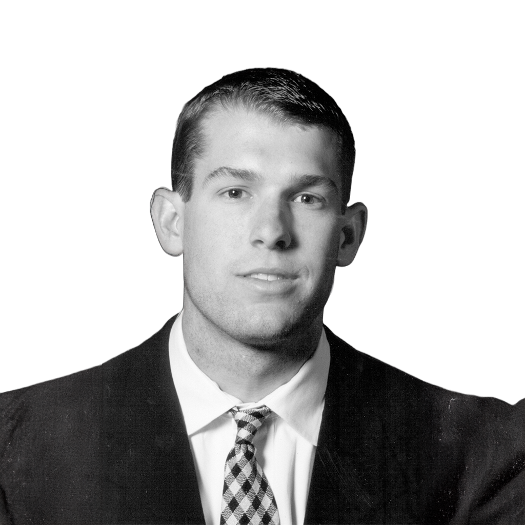 Portrait of a young male football kicker in formal attire for Lou Groza Award.