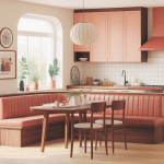 illustration banquette pour cuisine design épuré