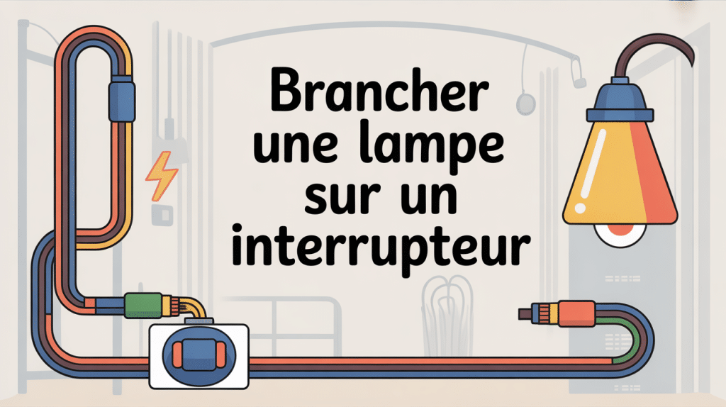Illustration brancher une lampe sur un interrupteur ambiance sécurisée