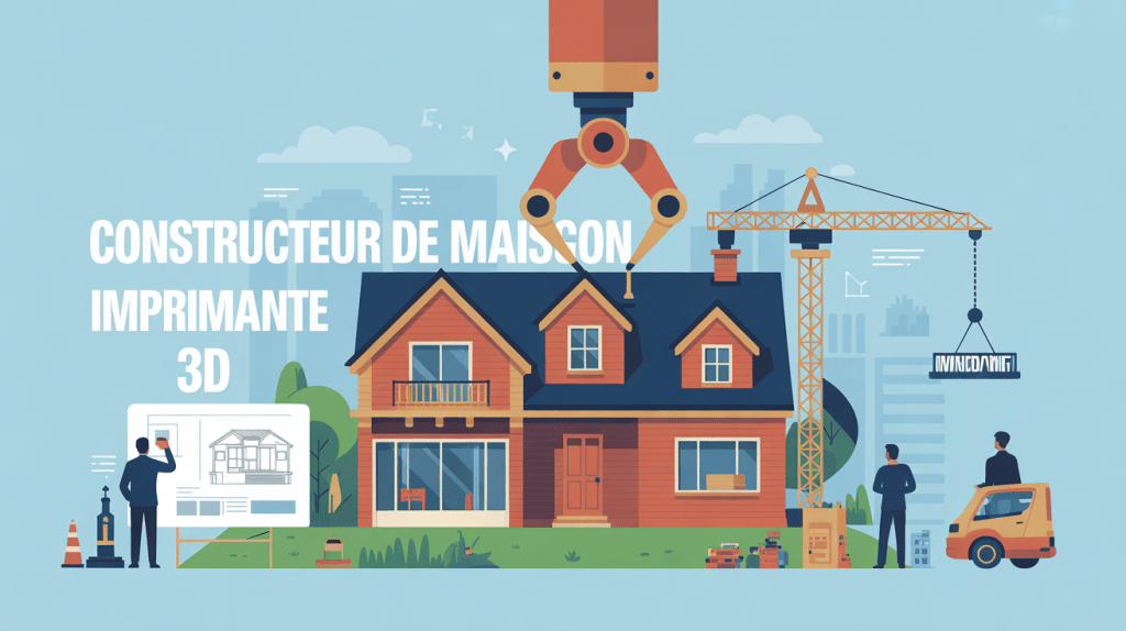 constructeur maison imprimante 3d illustration choix
