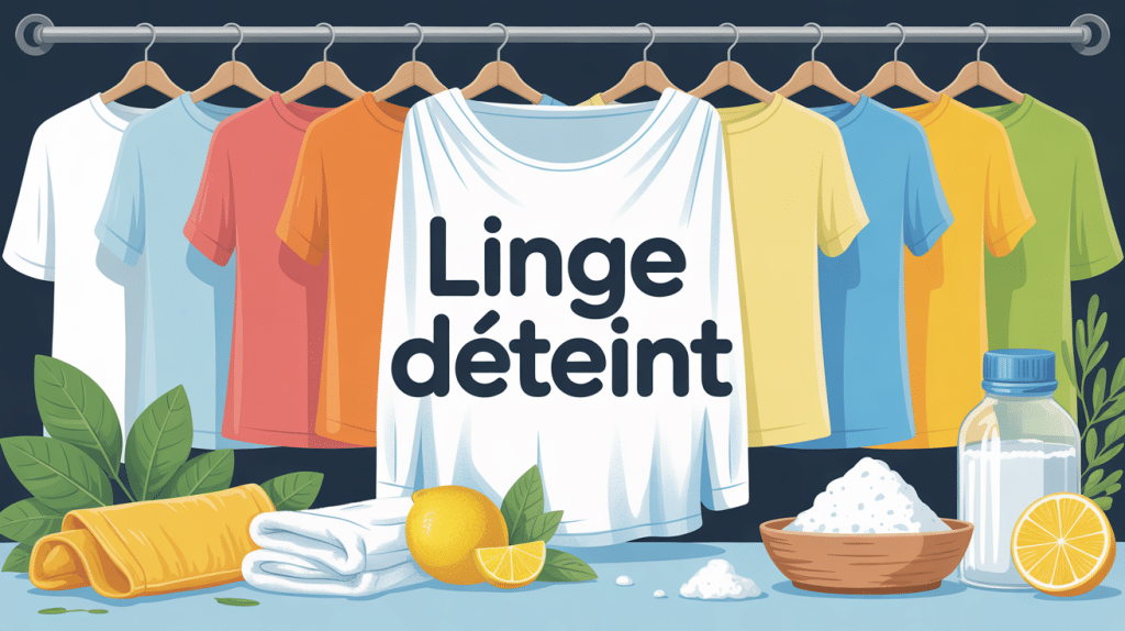 linge déteint astuce grand-mère vêtements colorés vinaigre bicarbonate sel citron