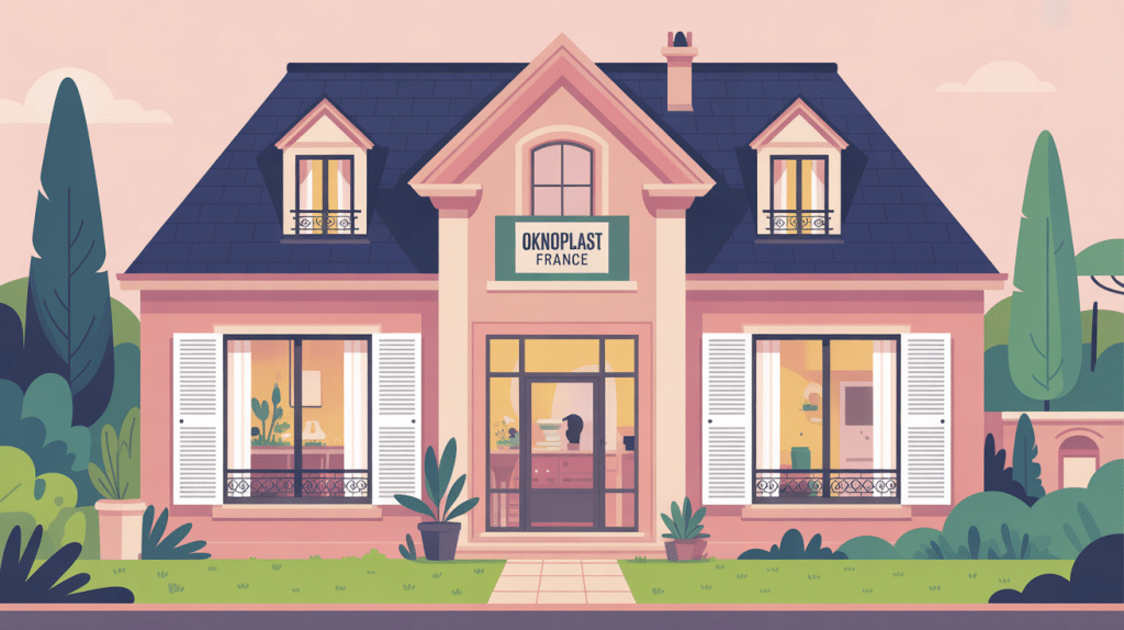 Illustration moderne Oknoplast France fenêtres et portes