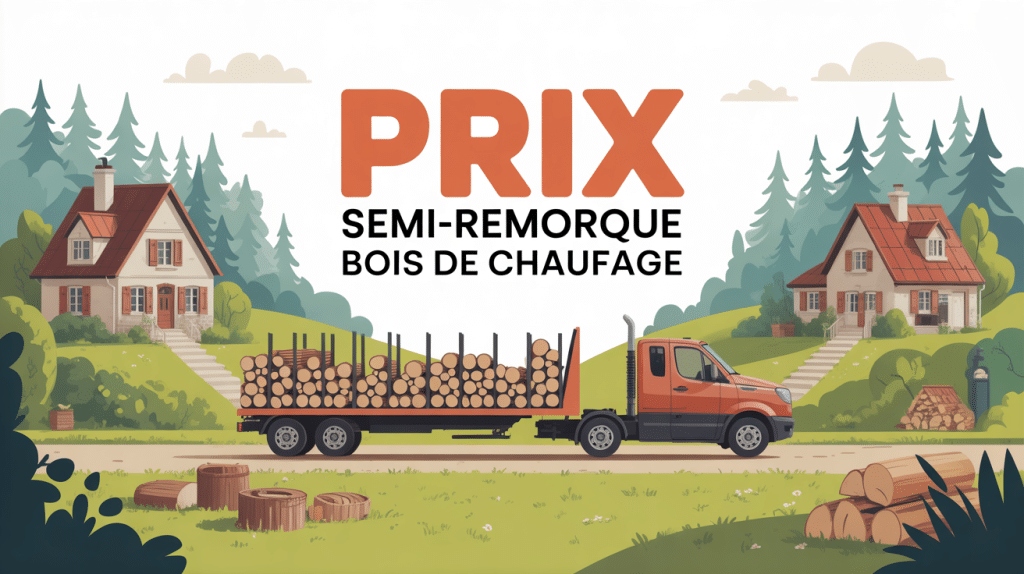 prix d'un semi remorque de bois de chauffage en 2m camion campagne