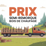 prix d'un semi remorque de bois de chauffage en 2m camion campagne