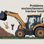 illustration vectorielle du problème enclenchement lame tracteur tondeuse
